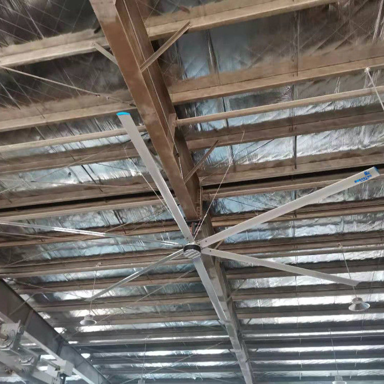 শক্তিশালী ৬ ব্লেডের শিল্প সিলিং ফ্যান, ১০ ঘনমিটার/মিনিট বায়ু প্রবাহ, ১৫০০ ওয়াট ইনপুট পাওয়ার