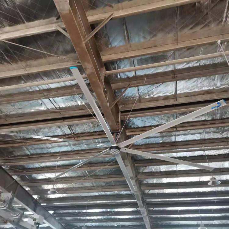 মেটাল ইন্ডাস্ট্রিয়াল সিলিং ফ্যান জন্য বড় কভারেজ এলাকা 1400m2 বায়ু প্রবাহ 420000m3/H