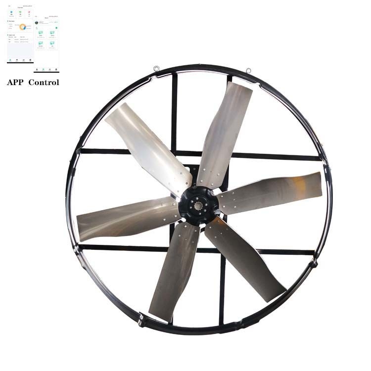 3Φ / 380V / 50Hz 72 শিল্প নিষ্কাশন ফ্যান প্যানেল ফ্যান 72/1.83m ফ্যান ব্লেড ব্যাসার্ধ সহ