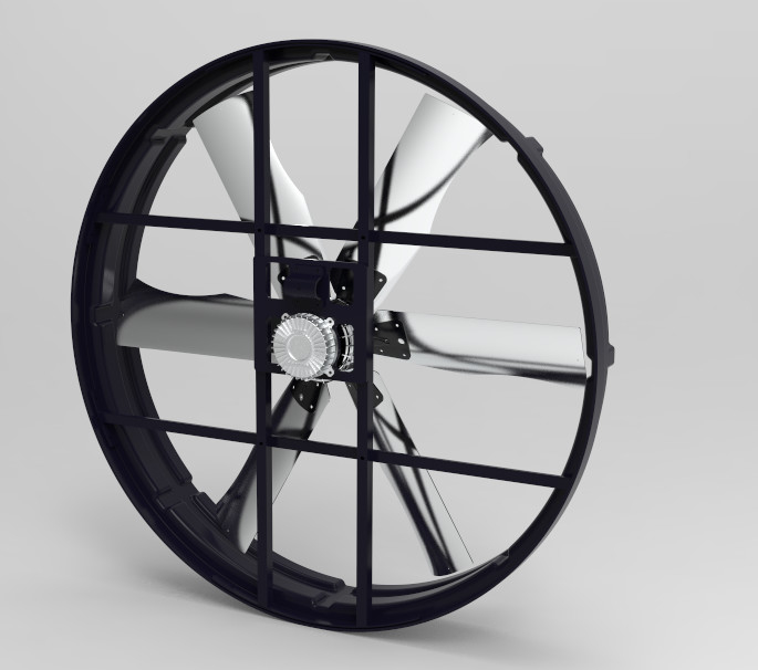 উচ্চ দক্ষতা 3Φ 380V 50Hz পাওয়ার সাপ্লাই এবং 60m3h অসামান্য বায়ু ভলিউম সঙ্গে শিল্প প্যানেল ফ্যান