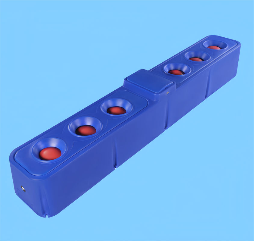 গবাদি পশু জল ট্র্যাফ TPT401BLH একটি নীল ক্ষয় প্রতিরোধী ট্র্যাফ ছয় গর্ত সঙ্গে