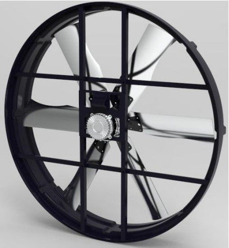 55''প্যানেল ফ্যান শিল্প নিষ্কাশন 66000m3/h বায়ু প্রবাহ 1200W ক্ষমতা কম শব্দ স্তর এবং ব্যাপক অ্যাপ্লিকেশন