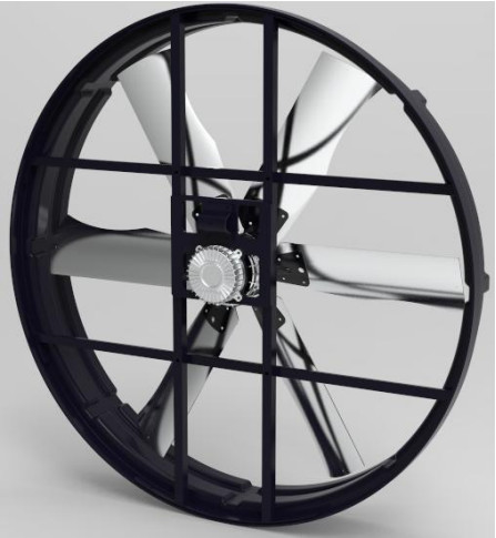 ইন্ডাস্ট্রিয়াল এক্সজাস ফ্যান মোটর 2000w/2.7hp 380-480V 72 ইঞ্চি ব্লেড সঙ্গে বড় স্পেস এবং খামার জন্য