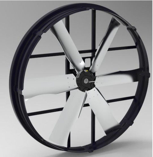 55''প্যানেল ফ্যান শিল্প নিষ্কাশন 66000m3/h বায়ু প্রবাহ 1200W ক্ষমতা কম শব্দ স্তর এবং ব্যাপক অ্যাপ্লিকেশন