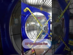 দক্ষতা গবাদি পশু বায়ুচলাচল ফ্যান ডিসি মোটর নিঃশব্দ অপারেশন গ্যালভানাইজড স্টিল শেল