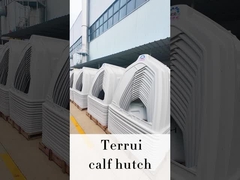 হোয়াইট পলিথিলিন আবহাওয়া প্রতিরোধী আয়তক্ষেত্রাকার দুগ্ধজাত গরুর বাছুরের বাছুর