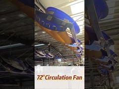 345RPM ঘূর্ণন গতি শক্তিশালী 2000w/2.7hp মোটর সঙ্গে শিল্প ফ্যান